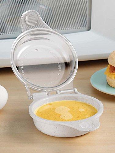 Miles Kimball Easy Microwave Egg Muffin Cooker for a Quick and Healthy Breakfast Sandwich, 6.5” x 4.75” x 2”