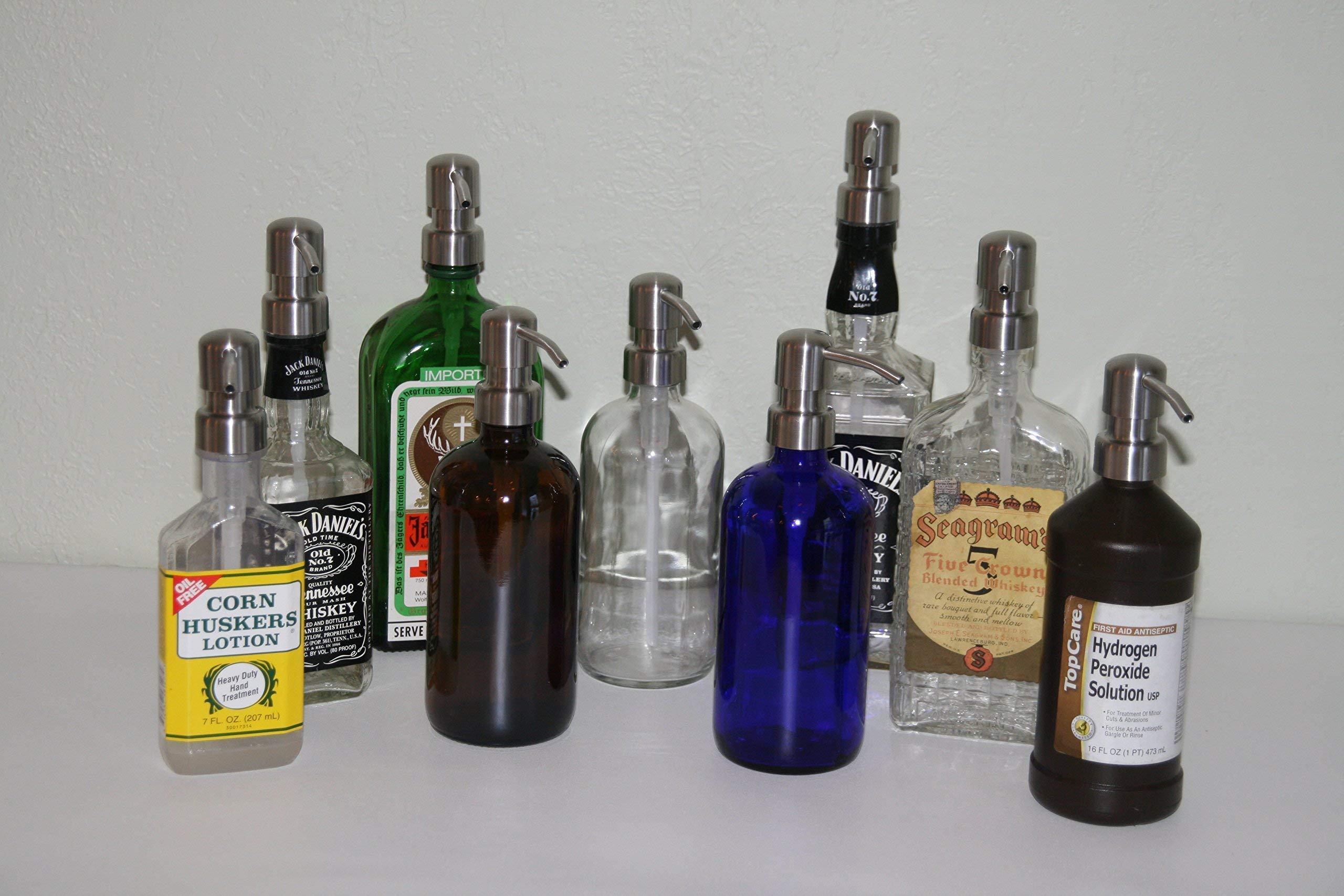 Industrial Rewind Soap Dispenser Pump Replacement/Liquor Bottle Soap Pumps, Gun Metal Bronze Soap Pumps 2-Pack