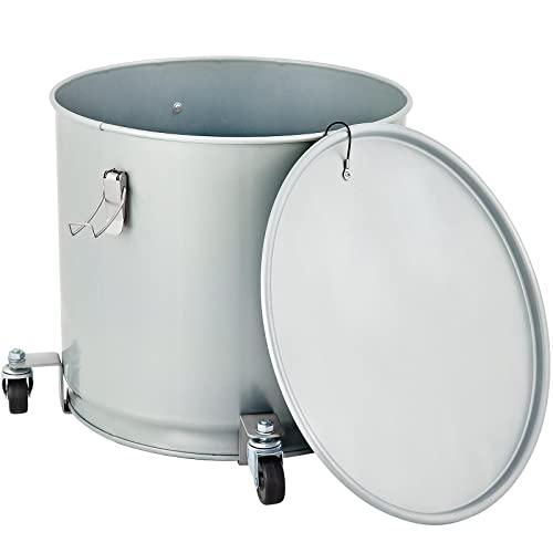 VEVOR VEVOR Fryer Grease Bucket 15.9 Gal, Coated Carbon Steel Oil Filter Pot 60L with Caster Base, Oil Disposal Caddy with 123 LBS Capacity, Transport Container with Lid Lock Clip Nylon Filter Bag