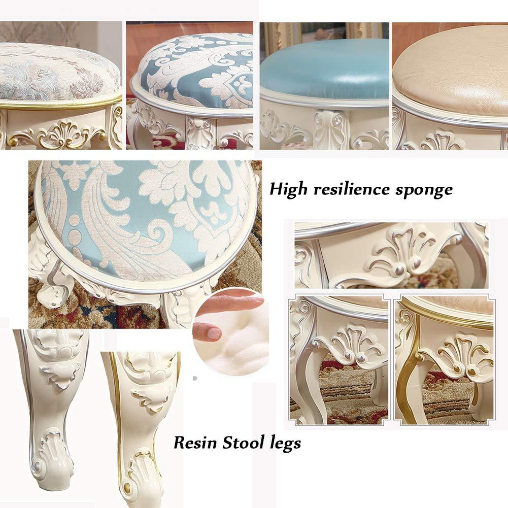 zyifan zyifan Vanity Benches Chair Vanity Stool Makeup Dressing Stool, Padded Bench with Plastic Steel Legs, 330lb Capacity, for Bedroom, Easy Assembly