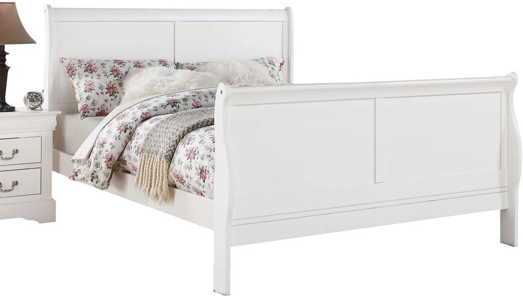 Knocbel Queen Bed Frame with Headboard, 34in Height Footboard and 3 Slats Support, Box Spring Required