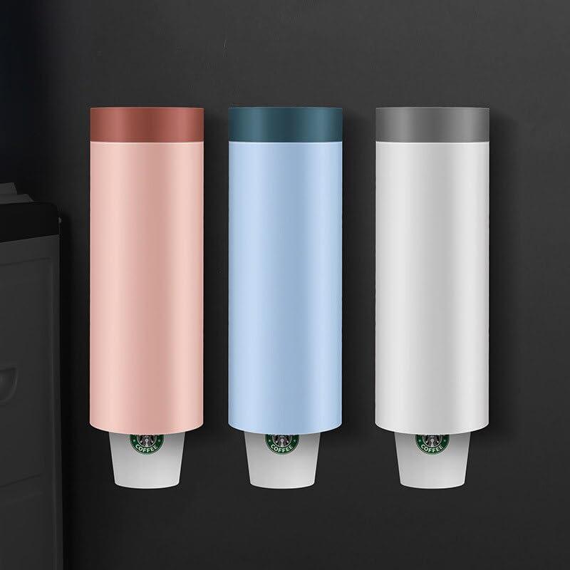 TiStm TiStm Cup Dispenser Cup Holder Disposable Paper Cup Dispenser, Wall-Mounted Plastic Water Dispenser Cup Holder, Cup Container Paper Cup Framewater Dispenser for Home Office Stands (Color : OneColor)