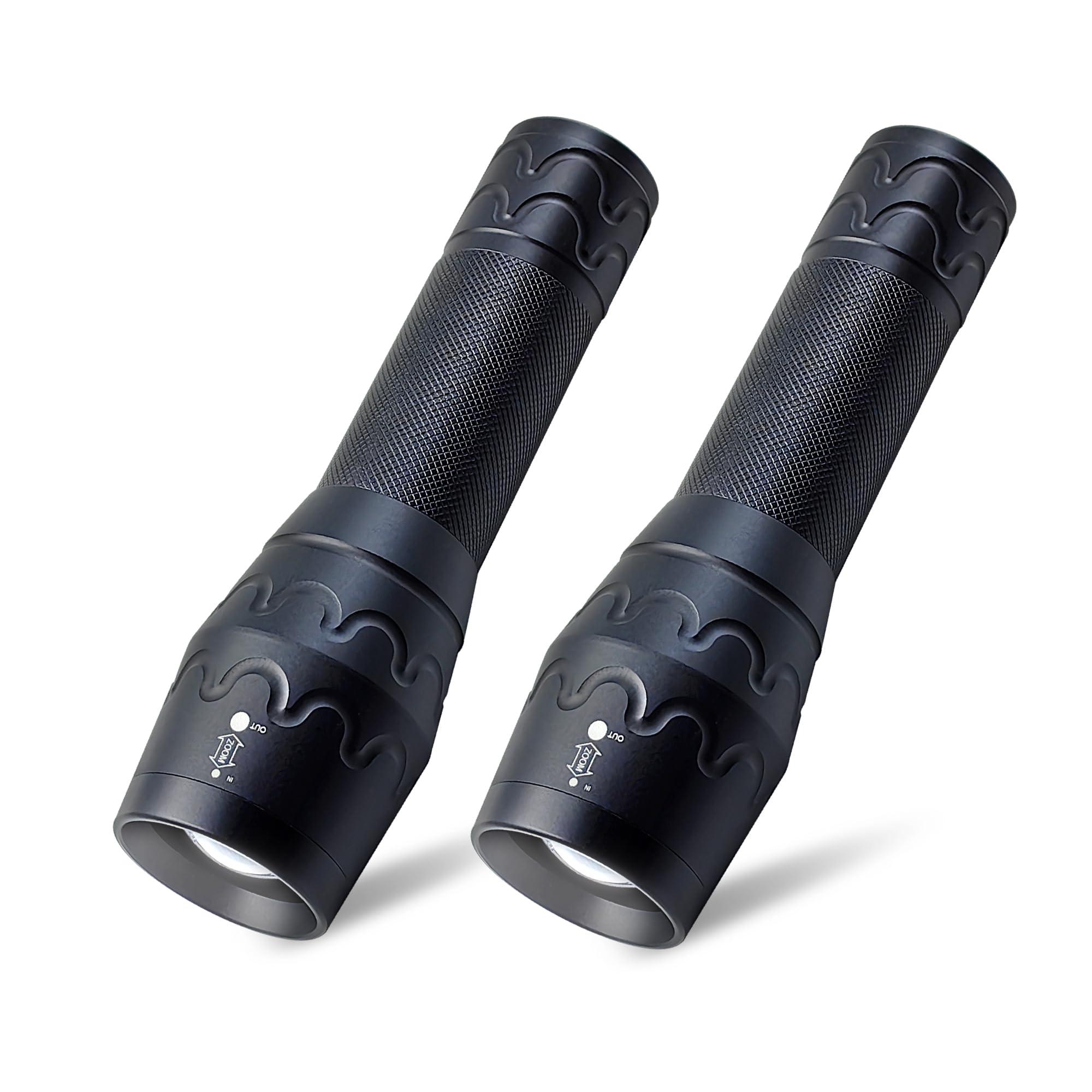 TotaLohan TotaLohan Military Grade Single Mode 3000 Lumens Tactical LED Waterproof Handheld Flashlight,2-Pack