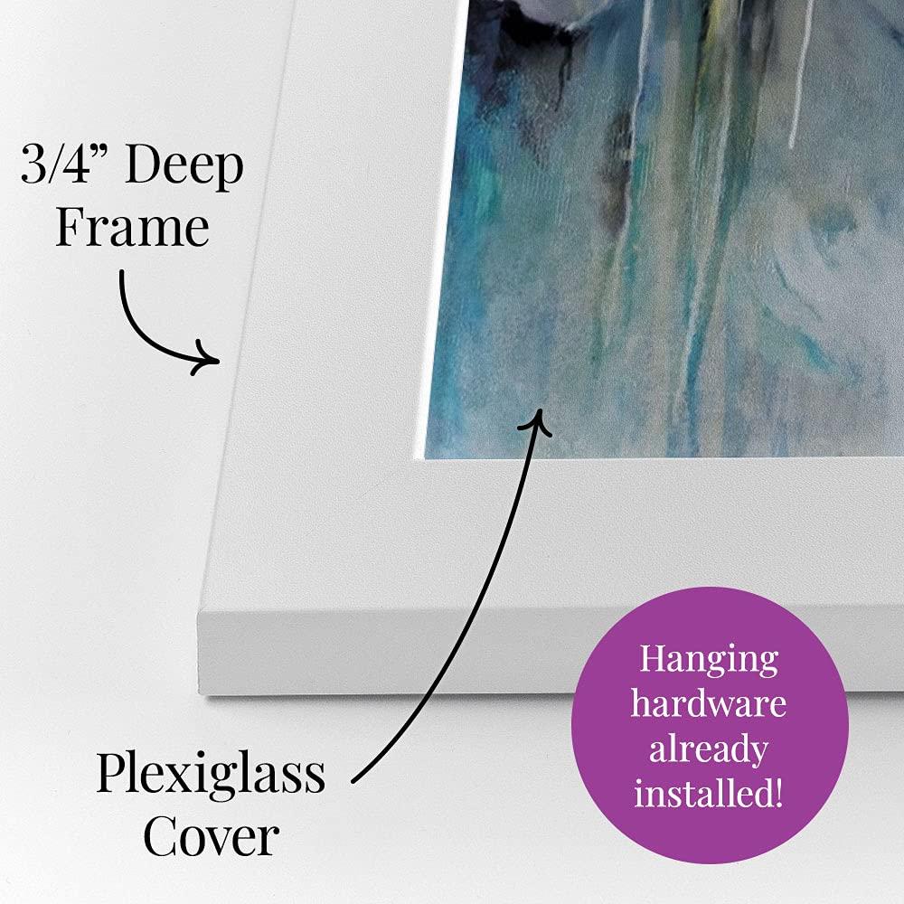 CANVAS ON DEMAND Salt Lake Temple, Pink Sunrise, Salt White Framed Art Print, Utah Artwork