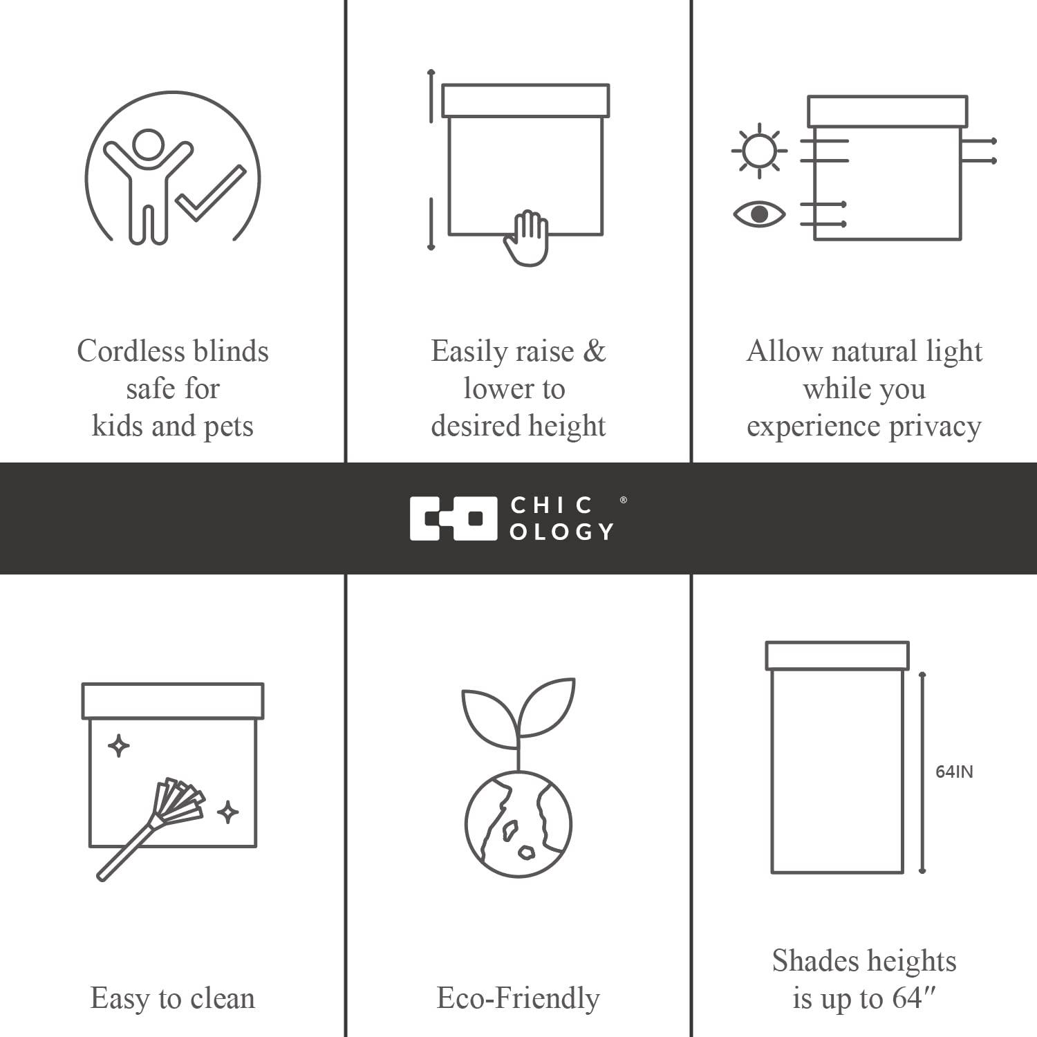 CHICOLOGY CHICOLOGY Handcrafted Custom Bamboo Blinds, Bamboo Shades, Roman Shades for Windows, Roman Window Shades for Home, Bamboo Shades for Patio, Custom Blinds & Shades, Koala (Bamboo), 20.375" W X 72" H