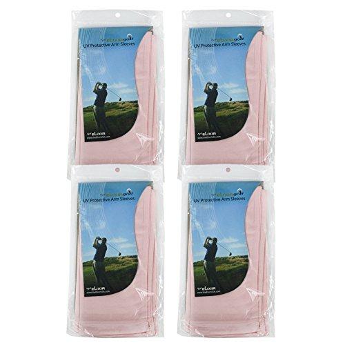 The Elixir Golf The Elixir UV Protection Compression Arm Sleeves Sports Driving Golf Cooling Cover (4 Pairs, Pink)