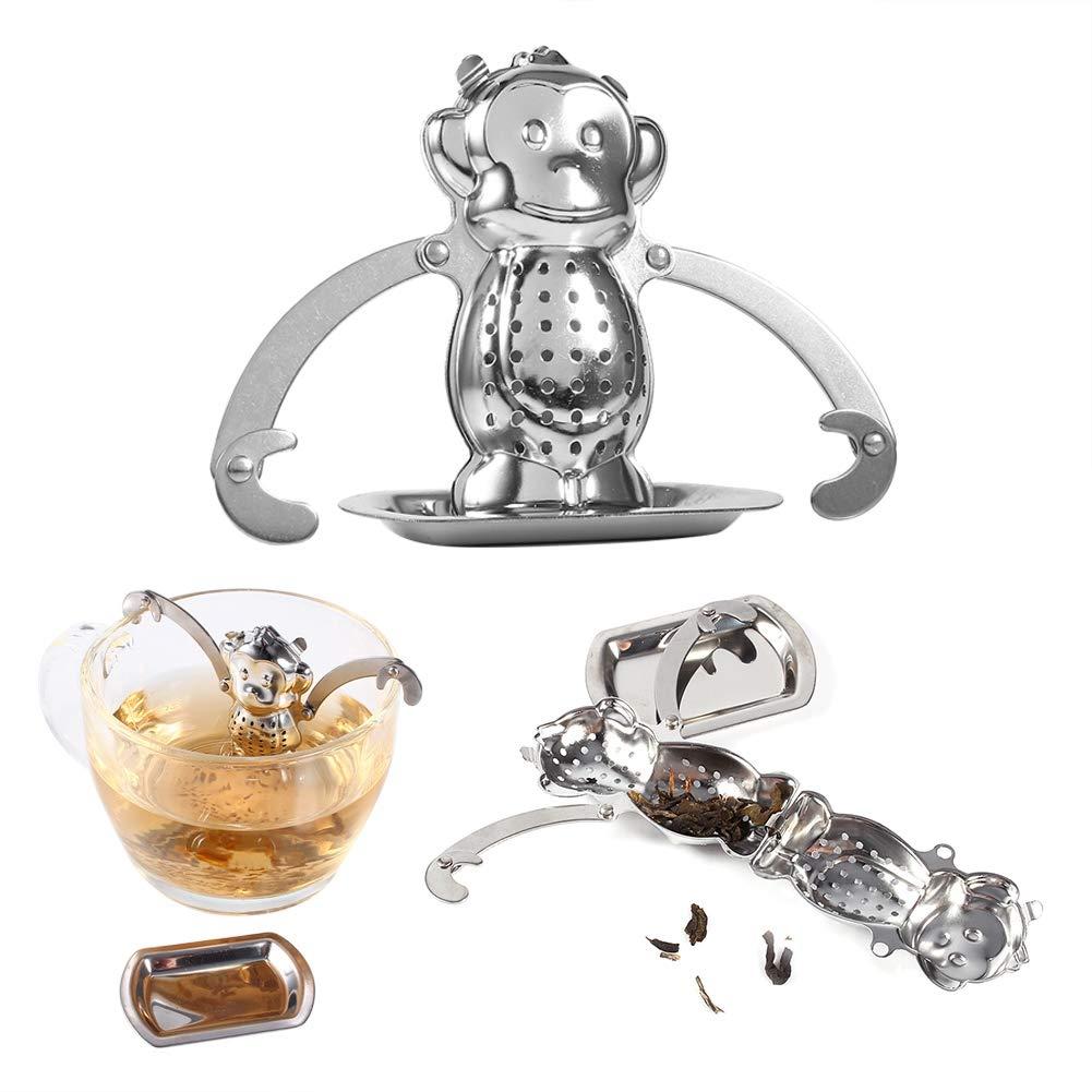 Enforose Monkey Tea Infuser,Stainless Steel Tea Steeper For Loose Tea,Funny Tea Strainer,Funny Tea Infuser,Safe and Cute Herb and Spice Infuser for Loose Leaf Tea Coffee Beans Seasonings and Spices