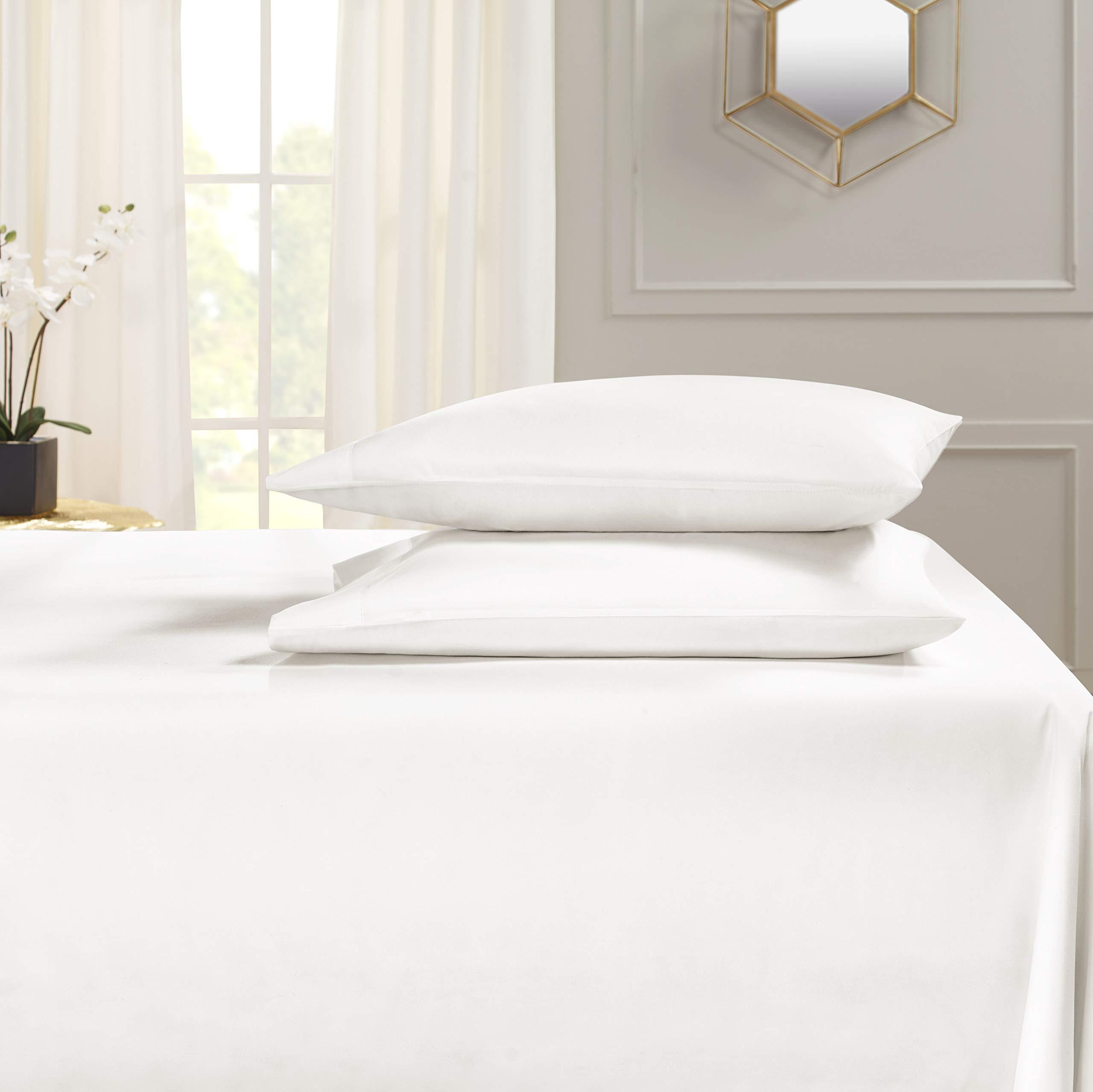 Decent Collection Queen Size Heavy 1500-TC Soft Egyptian Cotton Sheet Set for Queen Size (60x80) Fits 10-12 Inches Deep Pocket (Solid, White)