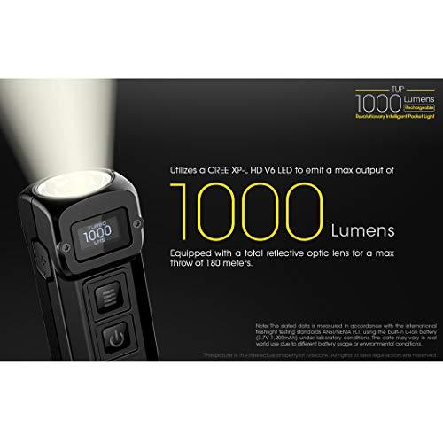 Nitecore Nitecore TUP 1000 Lumen RCHRGBL Keychain Flashlight Black