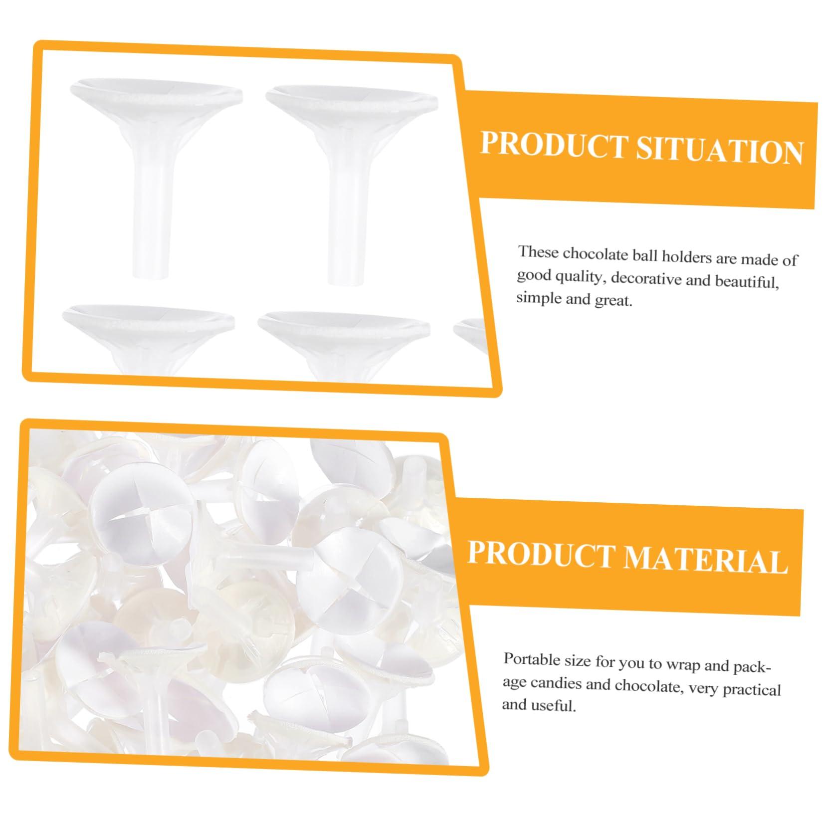 Operitacx Operitacx 300 Pcs Chocolate Torus Cake Pop Stand Cotton Candy Sticks Dessert Liners Mini Chocolate Wrapper Lids Holders Chocolate Molds Snacks Cake Pop Mold Candy Molds Graham White Plastic