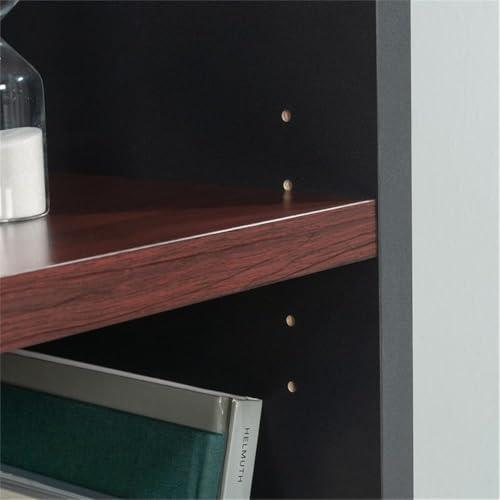 Pemberly Row Pemberly Row Engineered Wood 5-Shelf Bookcase in Classic Cherry
