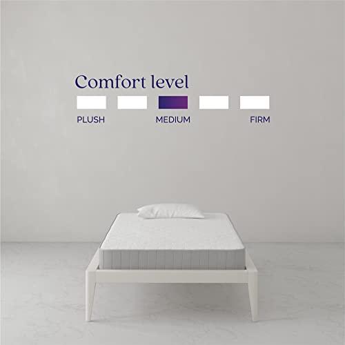 Signature Sleep Signature Sleep,Polyester Tranquility 6 Inch 2-Sided Flippable Bonnell Spring Coil Mattress, Twin Size,Medium GreenGuard Gold Certified,White