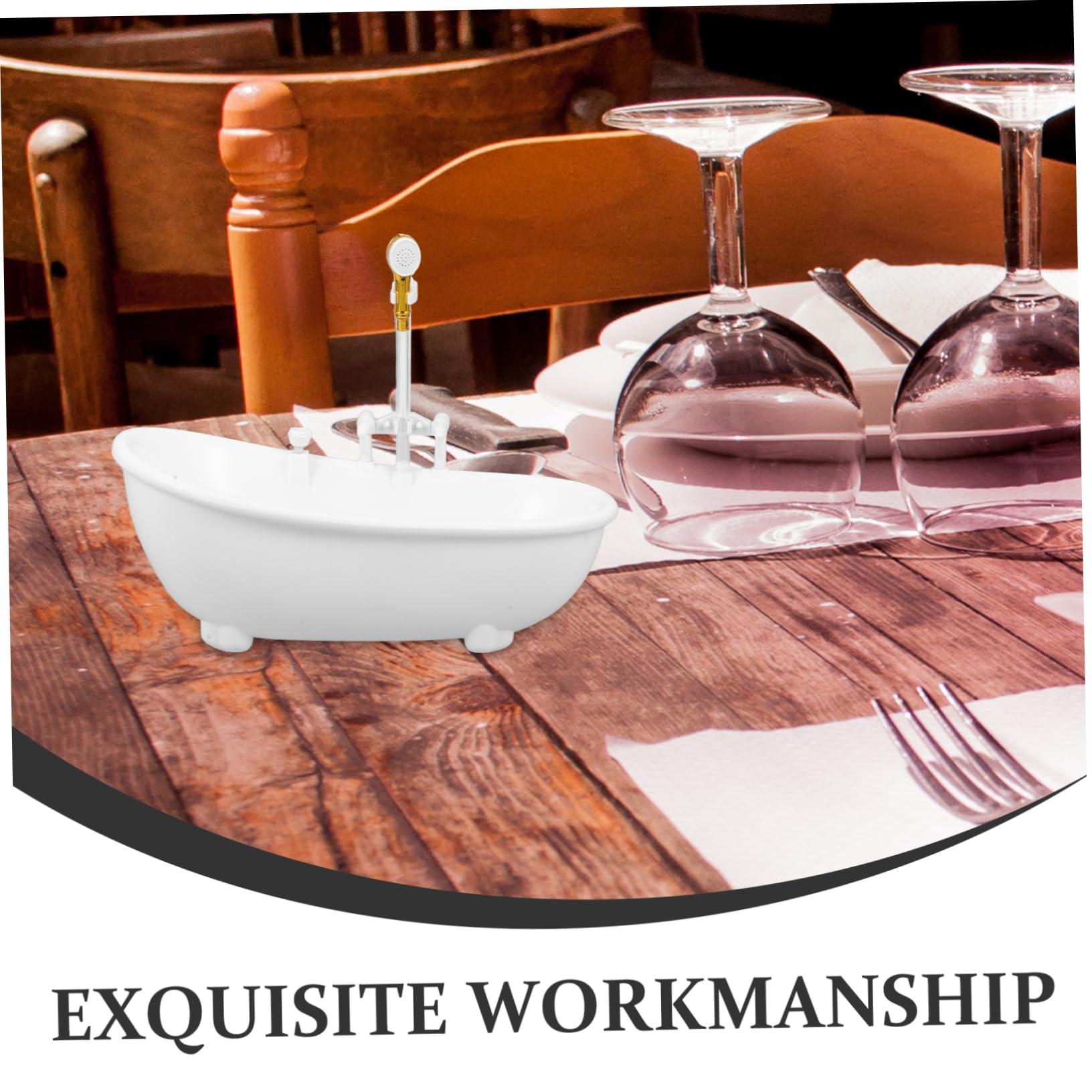 PRETYZOOM PRETYZOOM 2pcs Bathtub Cocktail Glass Tequila Cup Bathtub Shaped Container Creative Smoothie Cup Bar Drinks Container Cold Drink Cup Tubs Miniature Electric Bathtub Containers White Plastic