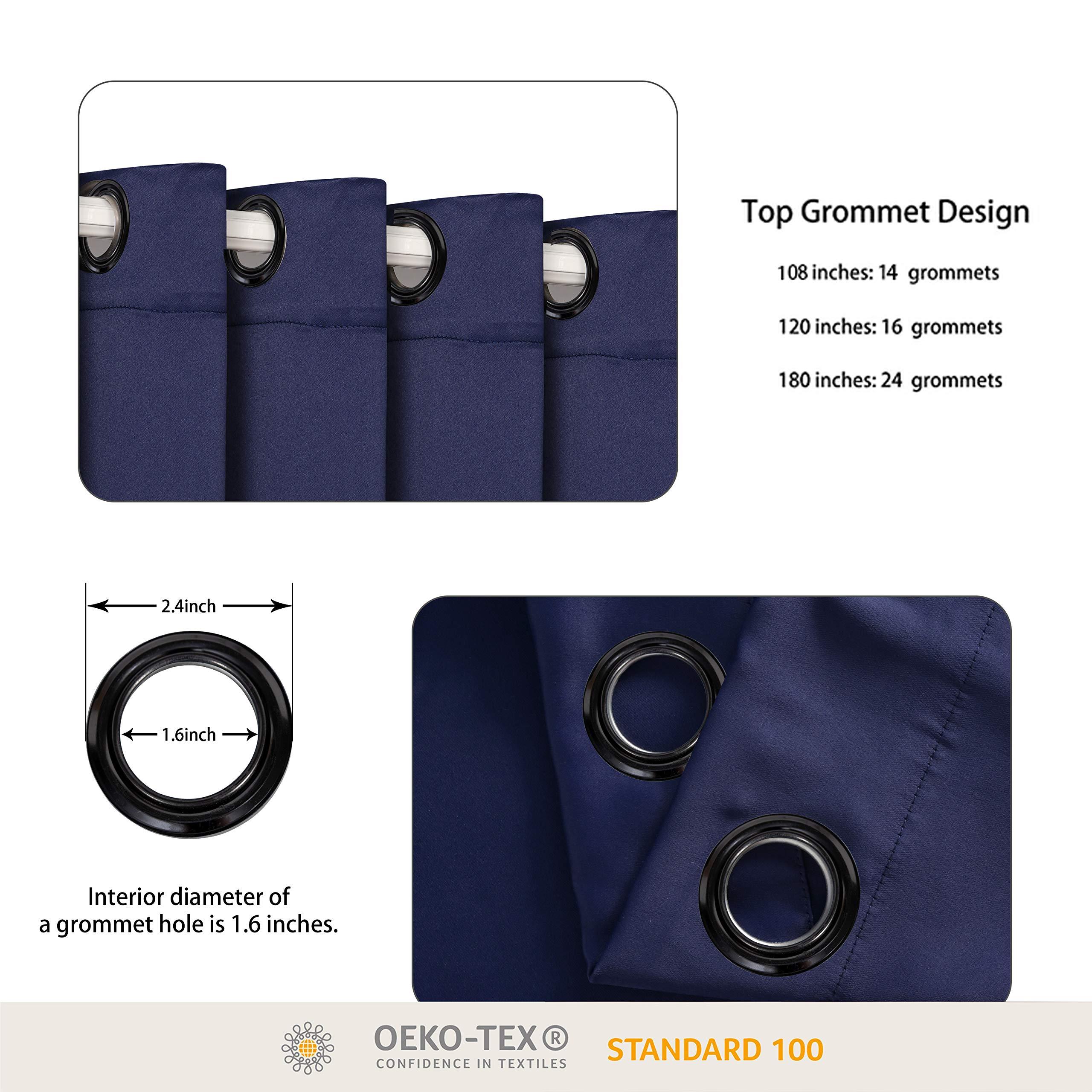 BONZER BONZER Room Divider Curtain Total Privacy Wall Extra Wide Thermal Insulated Blackout Curtains for Slide Window, 96L x 150W Inch (8L x 12.5W ft), 1 Panel, Navy