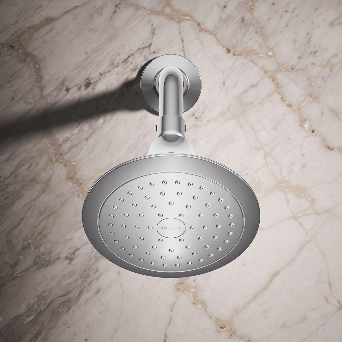 Kohler KOHLER K-10282-AK-CP Forte 2.5 GPM Single-Function Wall-Mount Showerhead With Katalyst Spray, Polished Chrome