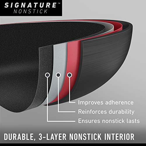 Calphalon Calphalon Nonstick Frying Pan with Lid and Stay-Cool Handles, Dishwasher and Metal Utensil Safe, PFOA-Free, 12-Inch, Black