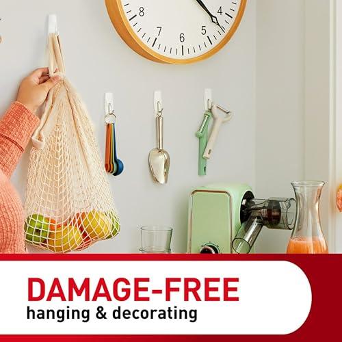 Command Command Large Utility Hooks, Holds up to 5 lb, 7 Hooks and 12 Command Strips, Damage Free Hanging Wall Hooks with Adhesive Strips, No Tools Adhesive Hooks for Hanging, Organization and Storage