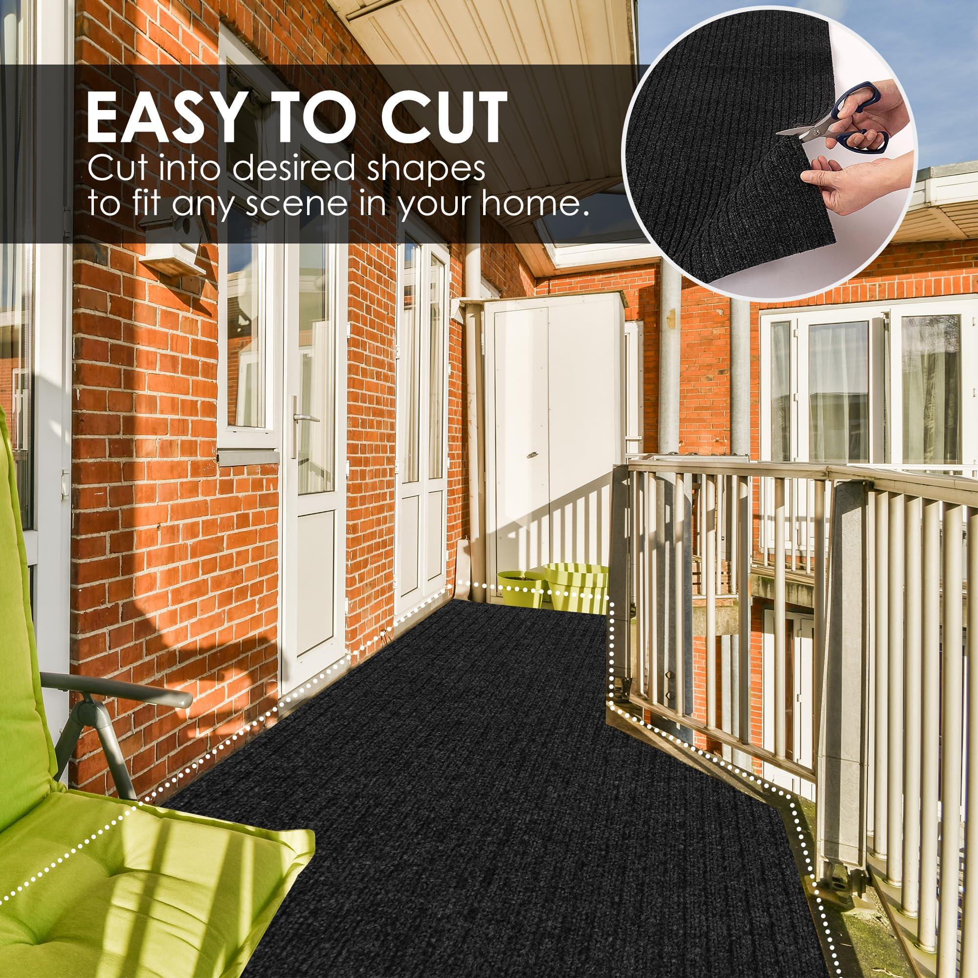 koloko koloko 4ft x 6ft Runner Rug Non-Slip Outdoor Indoor Carpet Runner Custom Size Floor Runners Area Rugs Mat with Rubber Backing for Hallway Entryway Balcony Patio Kitchen Garage Stair Laundry