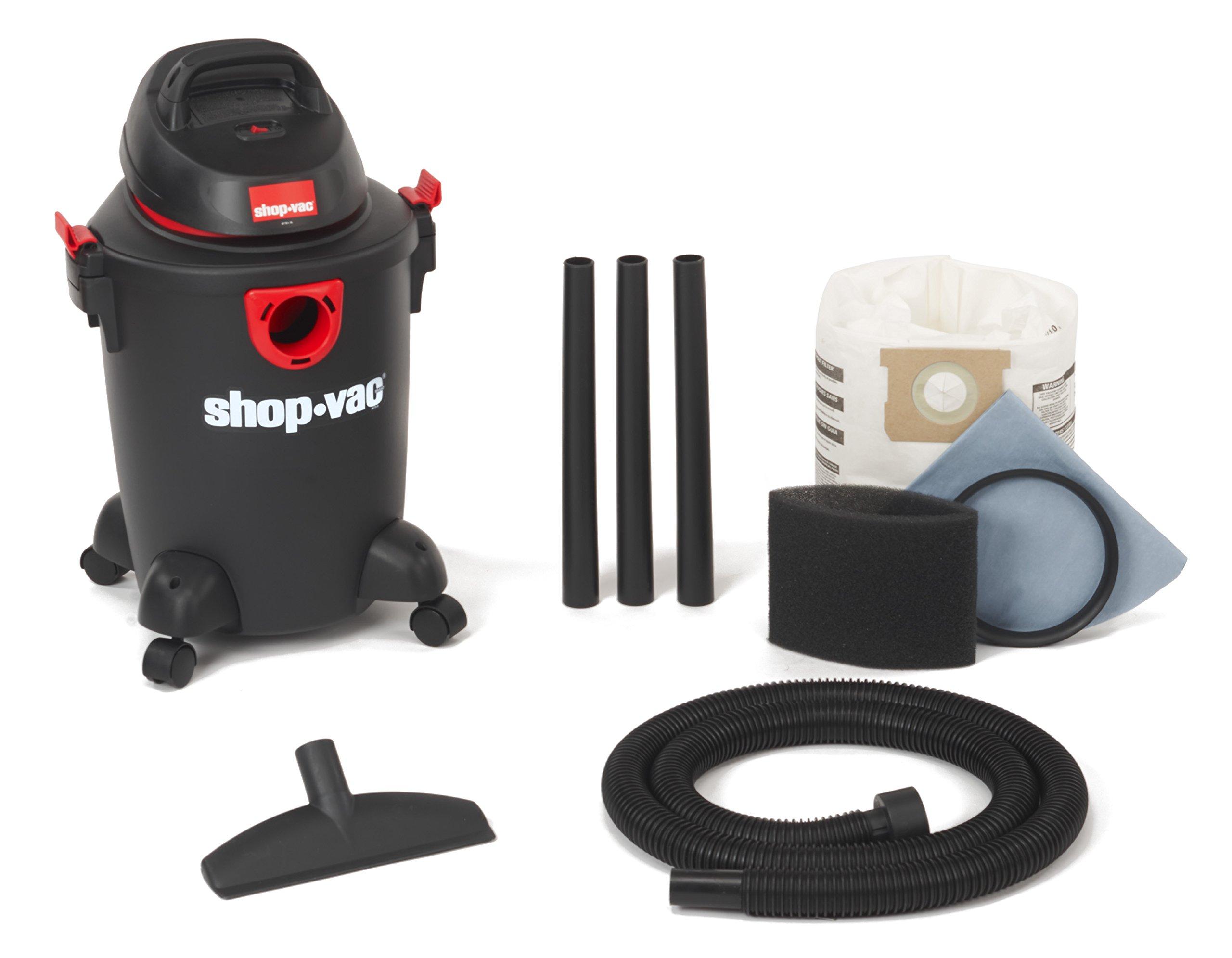 Shop-Vac Shop-Vac 5985000 6 gallon 3.0 Peak HP Classic Wet Dry Vacuum, Black/Red
