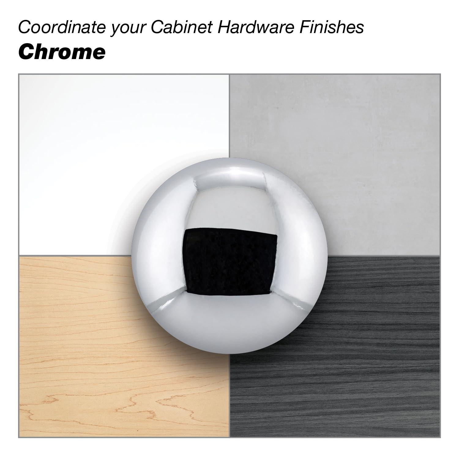 Richelieu Richelieu Hardware BP00320140 Tremont Collection 13/16-inch (20 mm) Chrome Modern Cabinet and Drawer Knob for Kitchen, Bathroom, and Furniture