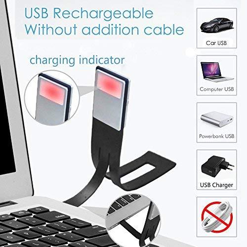Ytuomzi Ytuomzi Book Light, LED Reading Lamp USB Rechargeable Flexible Night Light 4 Level Brightness 360Adjustable Clip on Work/Desk/Bed Lights for Amazon Kindle/eBook Reader/Book/iPad