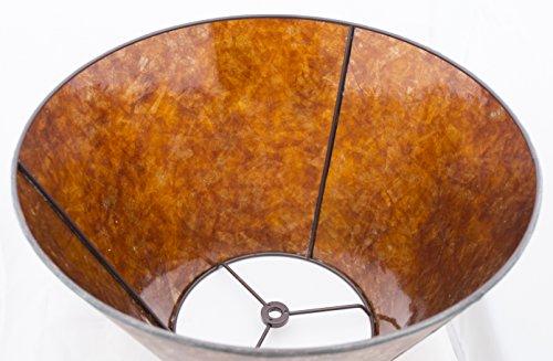 Urbanest Urbanest Amber Mica Lampshade, 12-inch Bottom Diameter, 7.5-inch Height, Spider Fitter