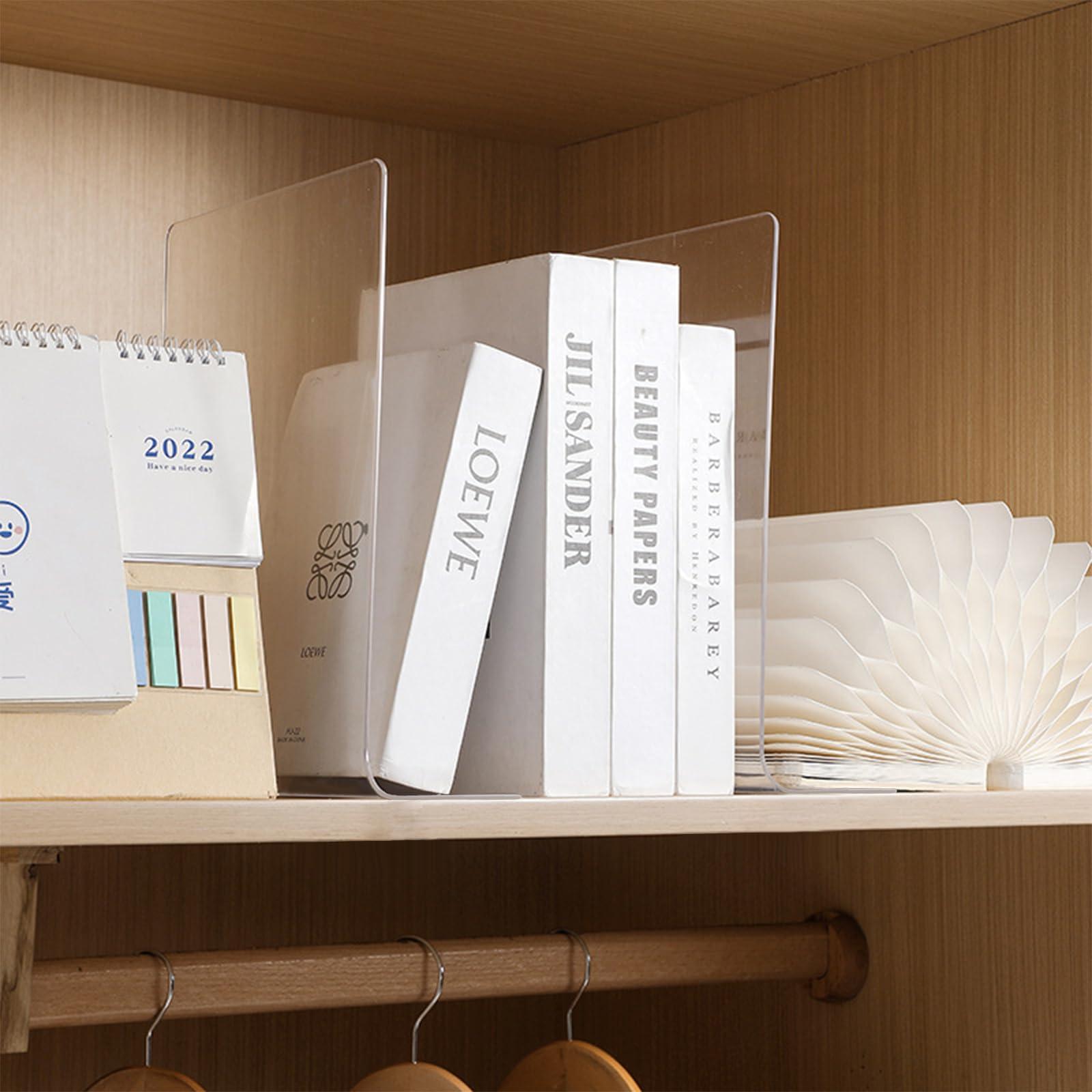 Harava Harava Shelf Dividers for Closet Organization: Durable Clear Acrylic Divider Organizer for Shelves - Vertical Adjustable Shelving Separators for Clothing Purse