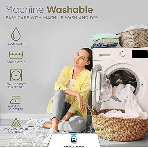 Kamas Home Collection Kamas King Sheet Sets 4 Pieces 800 Thread Count Egyptian Cotton, Sateen Weave Cotton for Soft & Silky Feel, Fits Mattress Up to 18'' Deep Pocket (King- 4 PC Sheet Sets, White Striped)