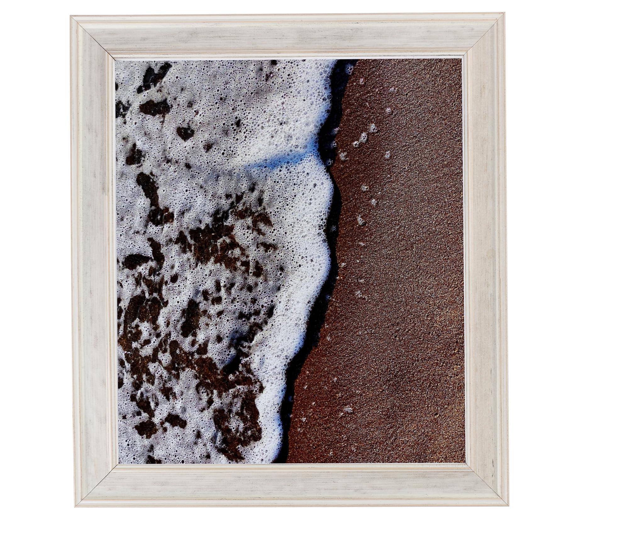 ArtToFrames ArtToFrames 18x36 Inch Multi Picture Frame, This 1.50 Inch Custom Wood Poster Frame is White Panel - Comes with Economy Acrylic and Corrugated Backing (WOMOM83386-18x36)