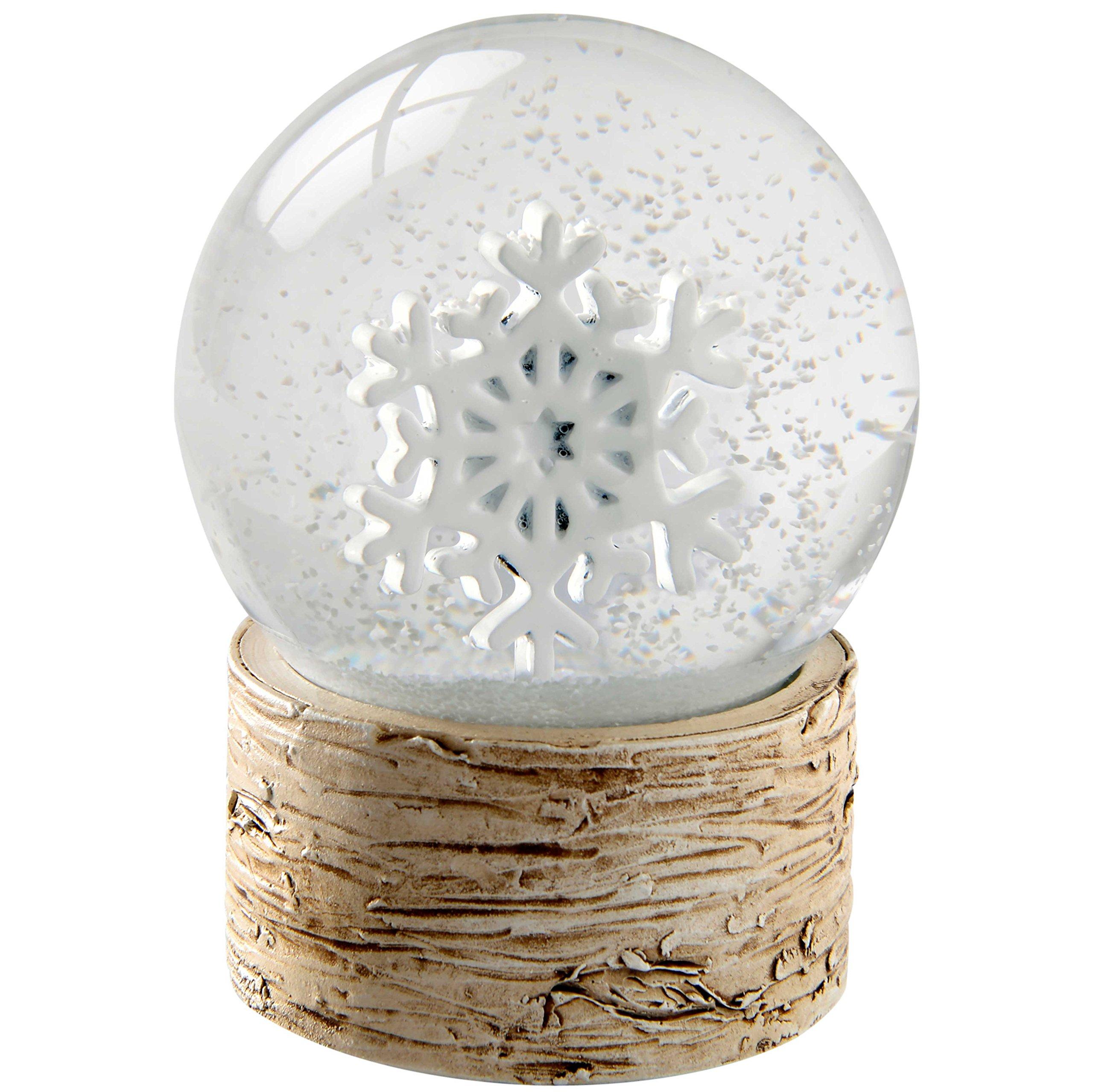 WeRChristmas WeRChristmas Snowflake Deer and Penguin Snow Globe Christmas Decoration, 65 Mm - White, Set of 3