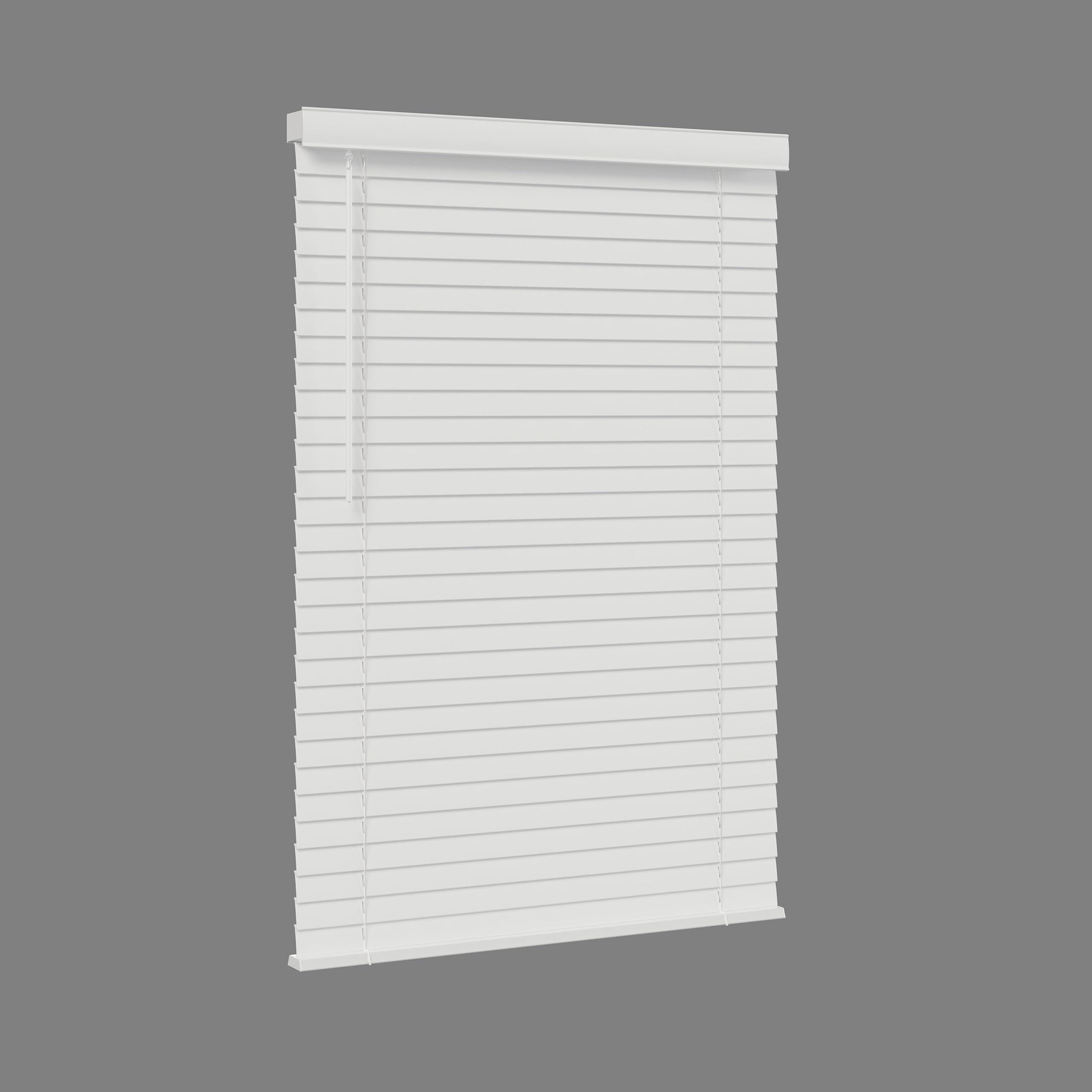 Lumino 2 Inch Cordless Room Darkening Faux Wood Blind - 68.75" W x 72" L - White, Over 1,000 Custom Sizes Starting at 18.97, Inside or Outside Mount, Venetian Shades for Interior Windows by Lumino