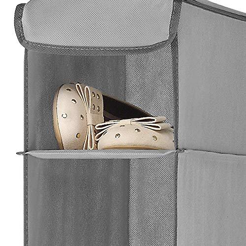Whitmor Whitmor Hanging Shoe Shelves - 8 Section - Closet Organizer - Grey