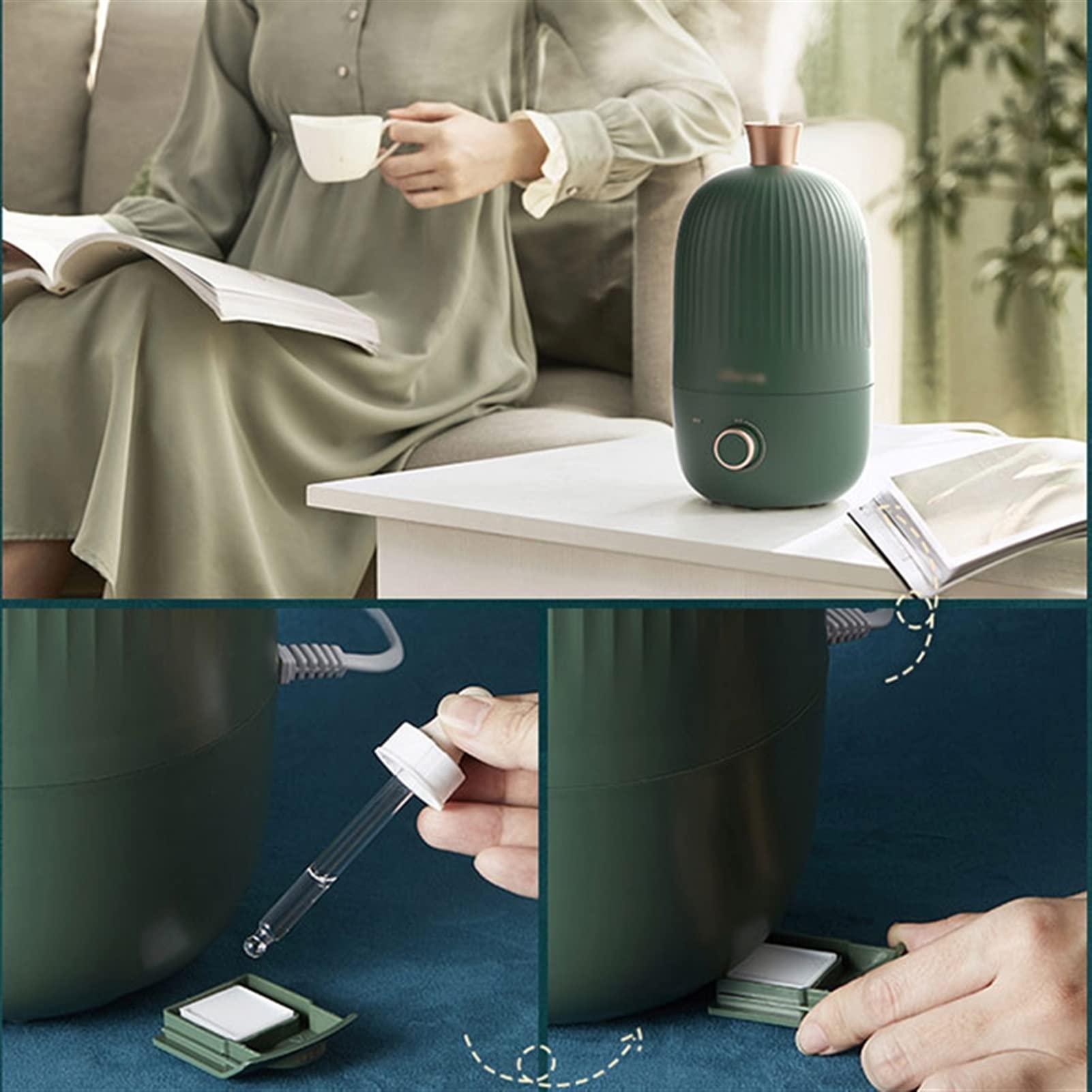 SUNESA Humidifier Mini humidifier for Bedroom - 2L Quiet Humidifiers Oil Diffuser - Auto-Shut Off - for Baby Kids Adults Home Yoga Sleep, Green Cool Mist Humidifier