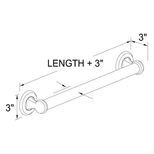 Ginger Ginger 2761/SN Circe Grab Bar, 16", Satin Nickel