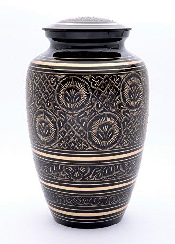 Casket Depot Majestic Wheat Sheaf Sunburst Metal Vase Urn (Adult)