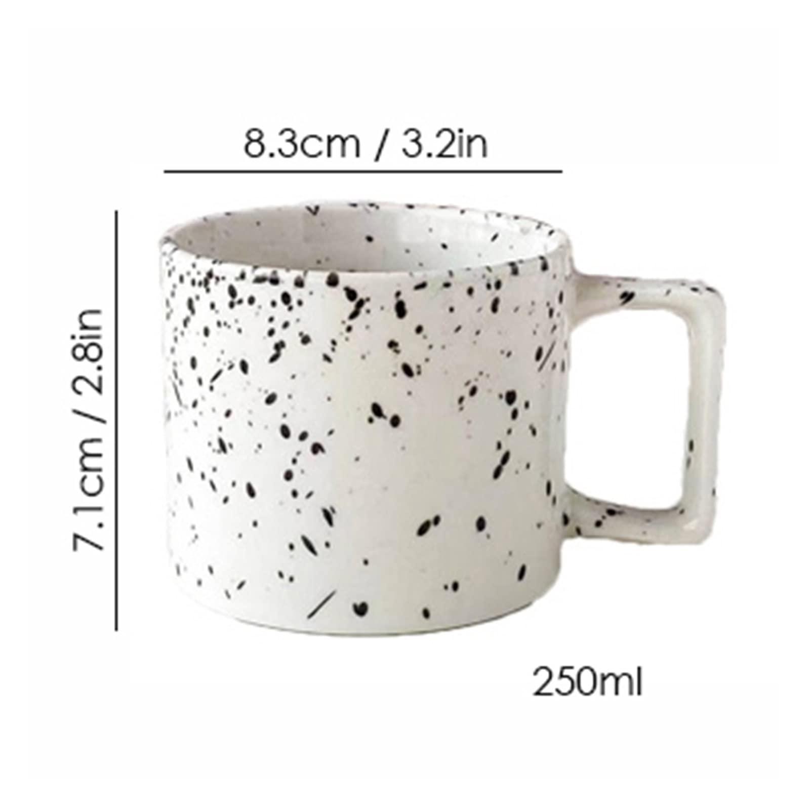 KOHARA KOHARA Coffee Mugs 250ml Household Black and White Ink Style Ceramic Cup Set of 2 Breakfast Milk Cup Afternoon Tea Set Coffee Cup Suitable for Home Use for Tea