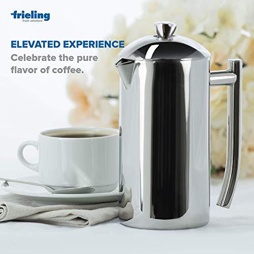 Frieling Frieling Double-Walled Stainless-Steel French Press Coffee Maker in Frustration Free Packaging, Polished, 17 Ounces