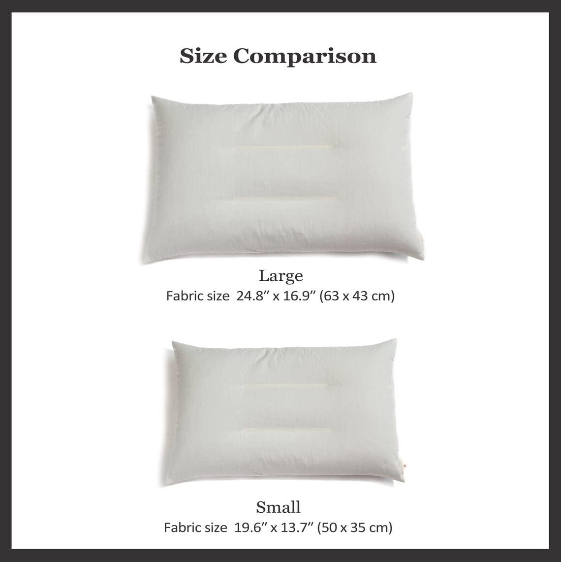 HomeLoft Basics Futon Tokyo Gift Set of A Japanese Buckwheat Pillow and Two Organic Covers in Azuma Bag (Pillow size Small : 19.6 x 13.7 (50cm x 35cm))