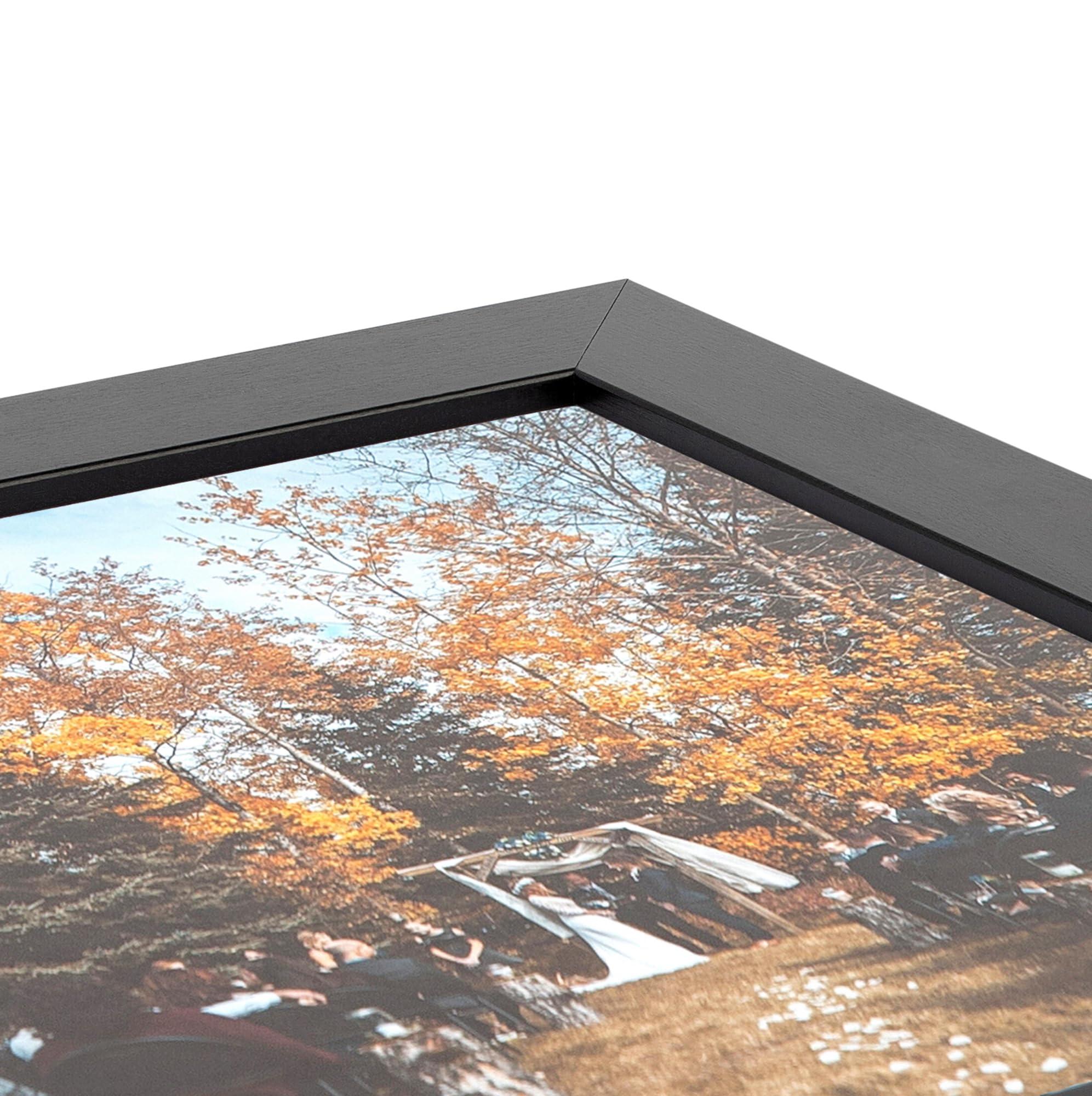 ArtToFrames ArtToFrames 13x40 Inch Black Picture Frame, This 1.88 Inch Custom Wood Poster Frame is Black, Great for Your Art or Photos - Comes with Economy Acrylic