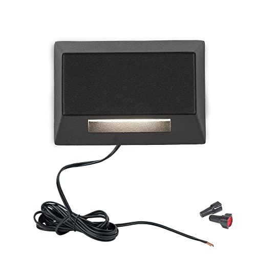 WAC Lighting WAC Landscape Lighting, Rectangular LED 12V Deck and Patio Light 2700K Warm Built-in LED in Black
