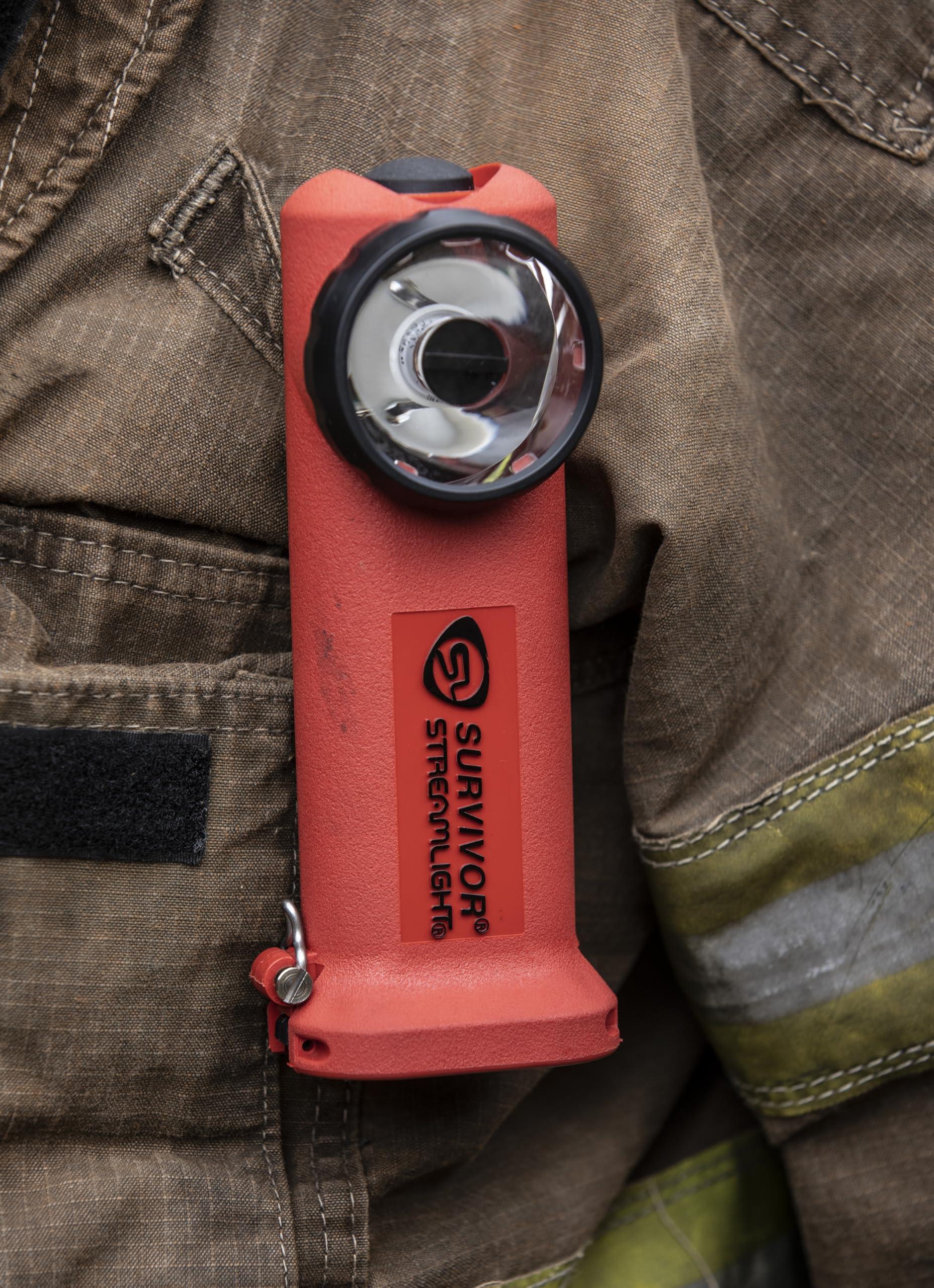 Streamlight Streamlight 90500 Survivor 175-Lumen Rechargeable Safety-Rated Firefighter Right Angle Flashlight without Charger, Orange
