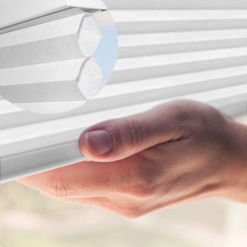 TINFONBLY Cordless Shades- Light Filtering Window Blinds, Cellular Blinds Honeycomb Shades, Door Shades for Home and Office, Beige-Light Filtering, 72 "W x 40" H