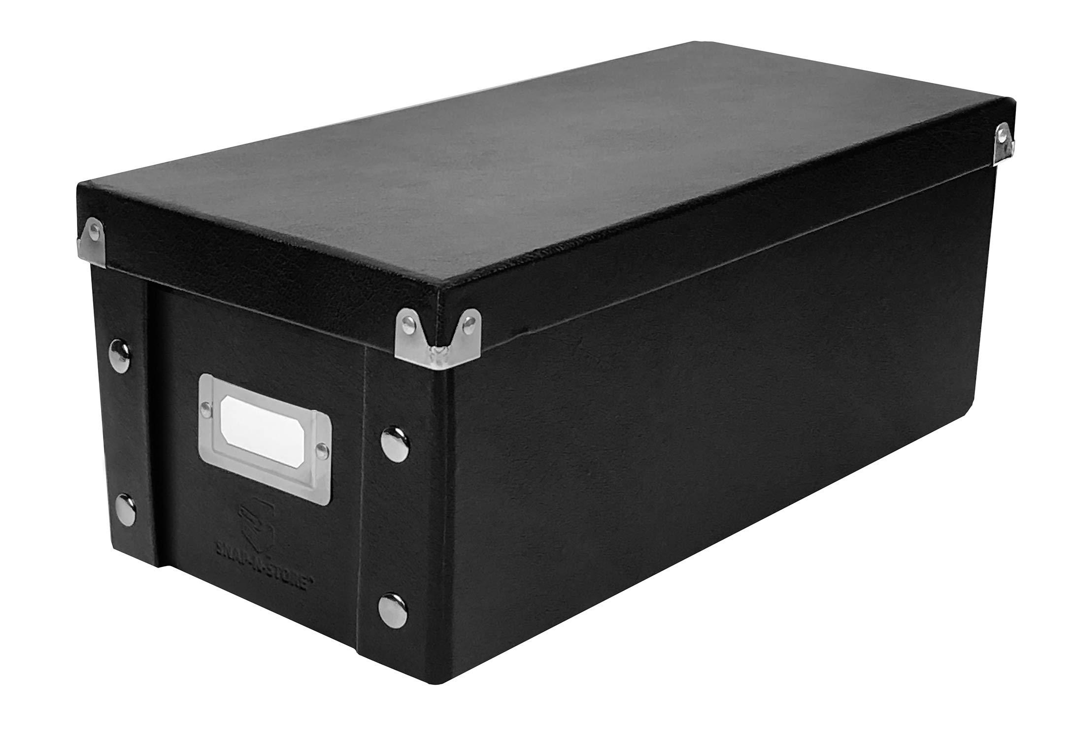 Snap-N-Store Snap-N-Store CD Storage Box - Pack of 1/2 - Durable Disc Holder with Lid to Store for Discs (1 Pack - DVD, Black)