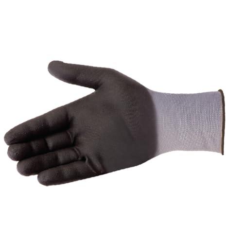 Liberty Glove & Safety Liberty Glove & Safety F4600S G-Grip Nitrile Micro-Foam Palm Coated Seamless Knit Glove with 13-Gauge Gray Nylon Shell, Small, Black (Pack of 12)