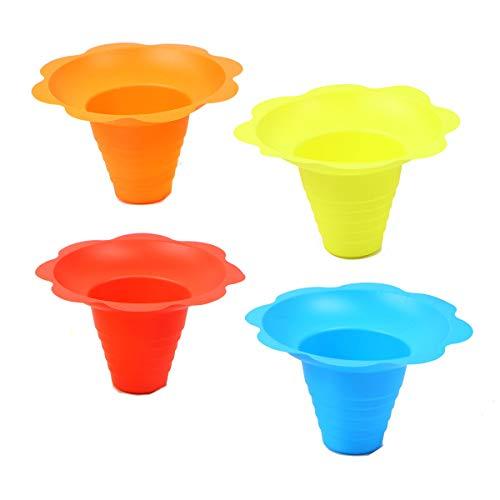 Paragon Paragon - Manufactured Fun 8-Ounce SNO-Cone Flower Drip Tray Cups, Multicolor, 100-Cup Case