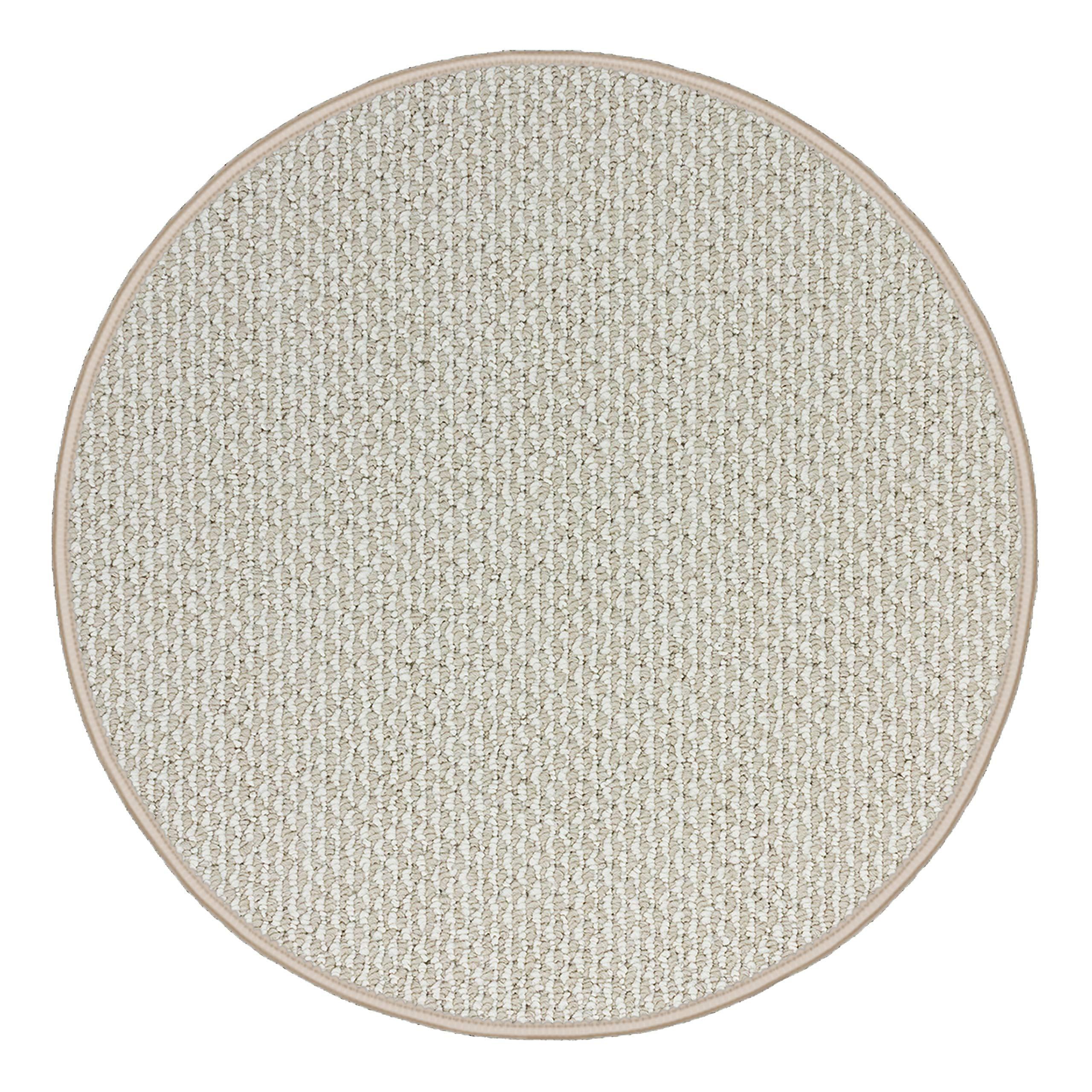 KOECKRITZ Day Glow Berber Style Economical Solutions Starlight Collection | 20.5 Oz. Scroll Loop Carpet Custom Area Rugs, Mats & Runners. Durable Tight Weave (6' Round)
