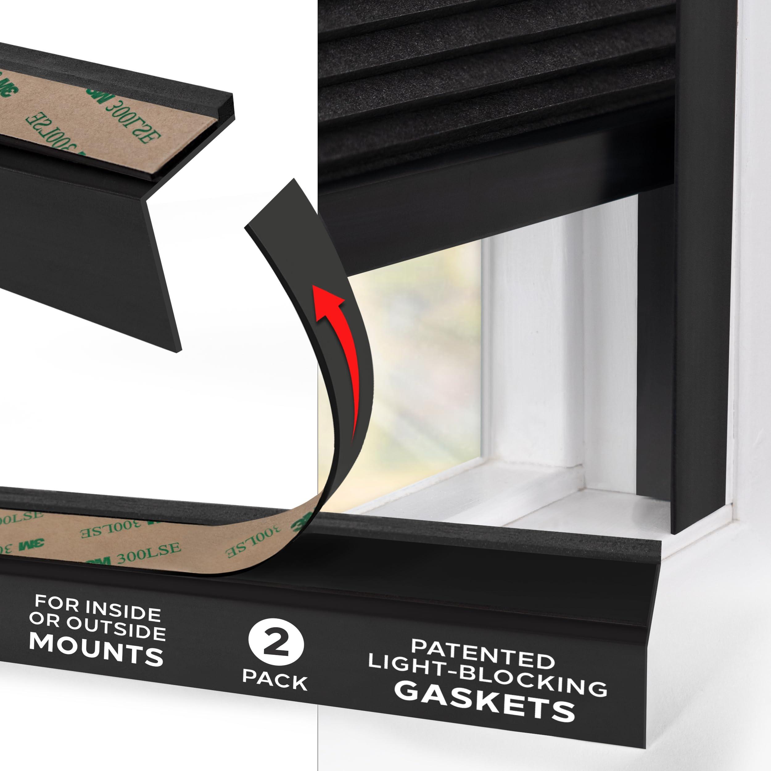 Sleepy Time Tracks Sleepy Time Tracks- Light Gap Blocker for Cellular and Window Shades. Effective at Light Blocking Along The Edges of Your Blackout Shades (72\" Black Removable)