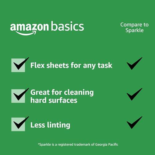 Amazon Basics Amazon Basics 2-Ply Flex-Sheets Paper Towels, 12 Basics Rolls = 32 Regular Rolls, Everyday Value with 150 Sheets per Roll