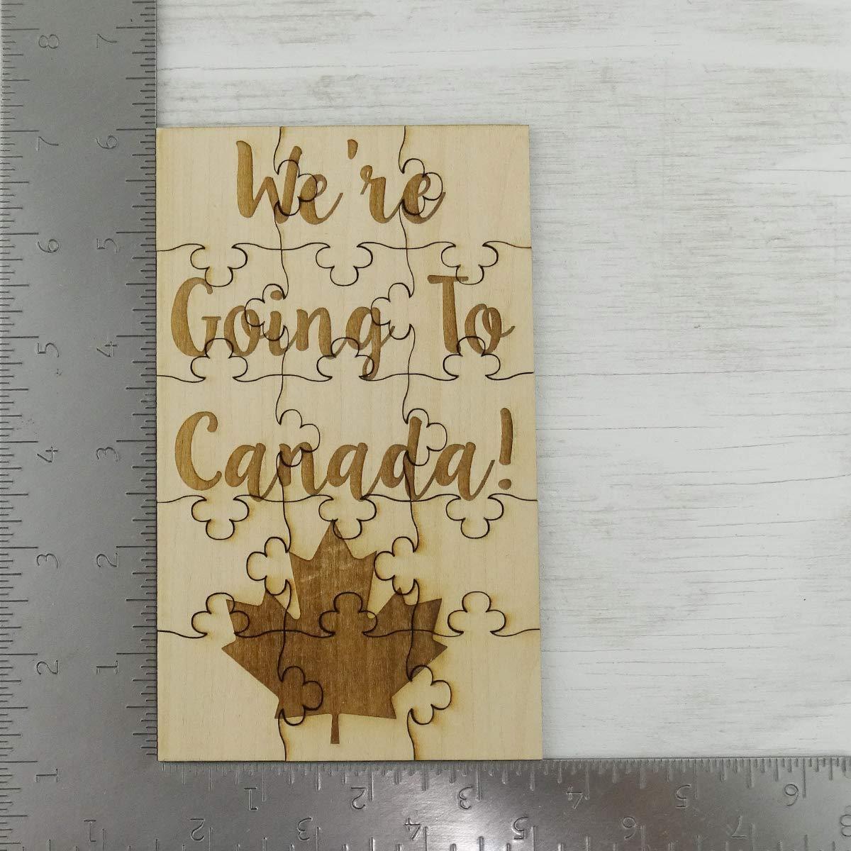 FashionJunkie4Life We're Going to Canada - 15 Piece Basswood Jigsaw Puzzle, Surprise Vacation Reveal
