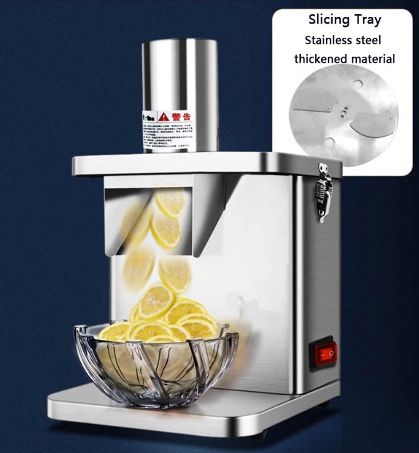 MOXAC 2 in 1 Electric Vegetable Dicer and Slicer Machine Commercial 200W Vegetable Chopper Dicer Shredder Electric Onion Dicer Electric Fruit Dicer Chopper with 6/8/10/12/15mm Blades